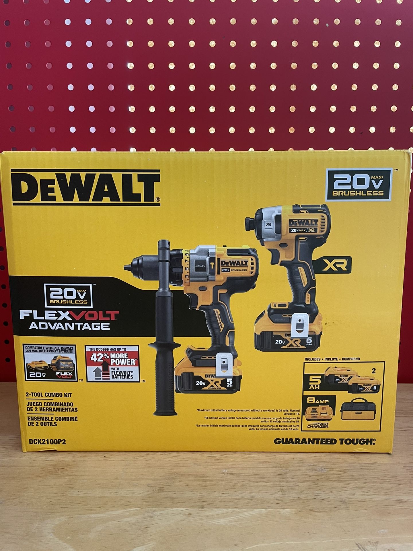 Dewalt 20v max Flexvolt 2 Tool Kit Hanmer Drill/driver