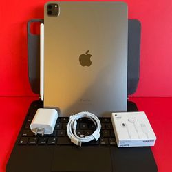 128GB Apple IPad Pro 11” 4th Generation (2022 Model / M2 chip ) with Keyboard, pen & Accessories (256gb /512GB) 