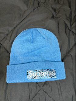 Supreme Box Logo Beanie – Light Blue