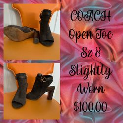 Coach Peep Toe boots