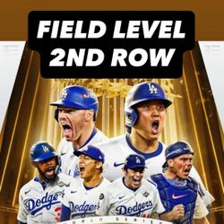 2 Dodgers WS Celebration Tickets FIELD ROW 2 