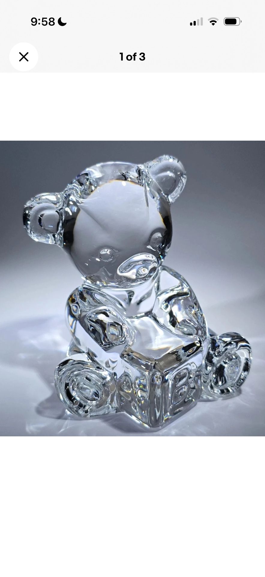 Waterford Bear Paperweight