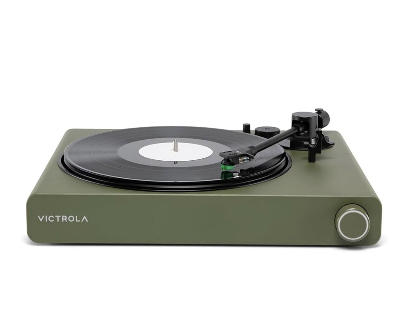 Victrola Stream Onyx Turntable - 33-1/3 & 45 RPM Vinyl Record Player, Works with Sonos Wirelessly, High Precision Magnetic Cartridge, Semi-Automatic, 
