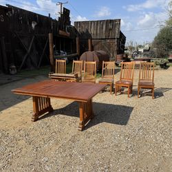 Solid Wood Mission Dinning Set