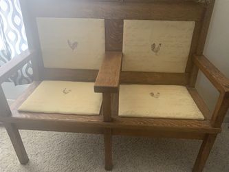 Bench With rooster Design