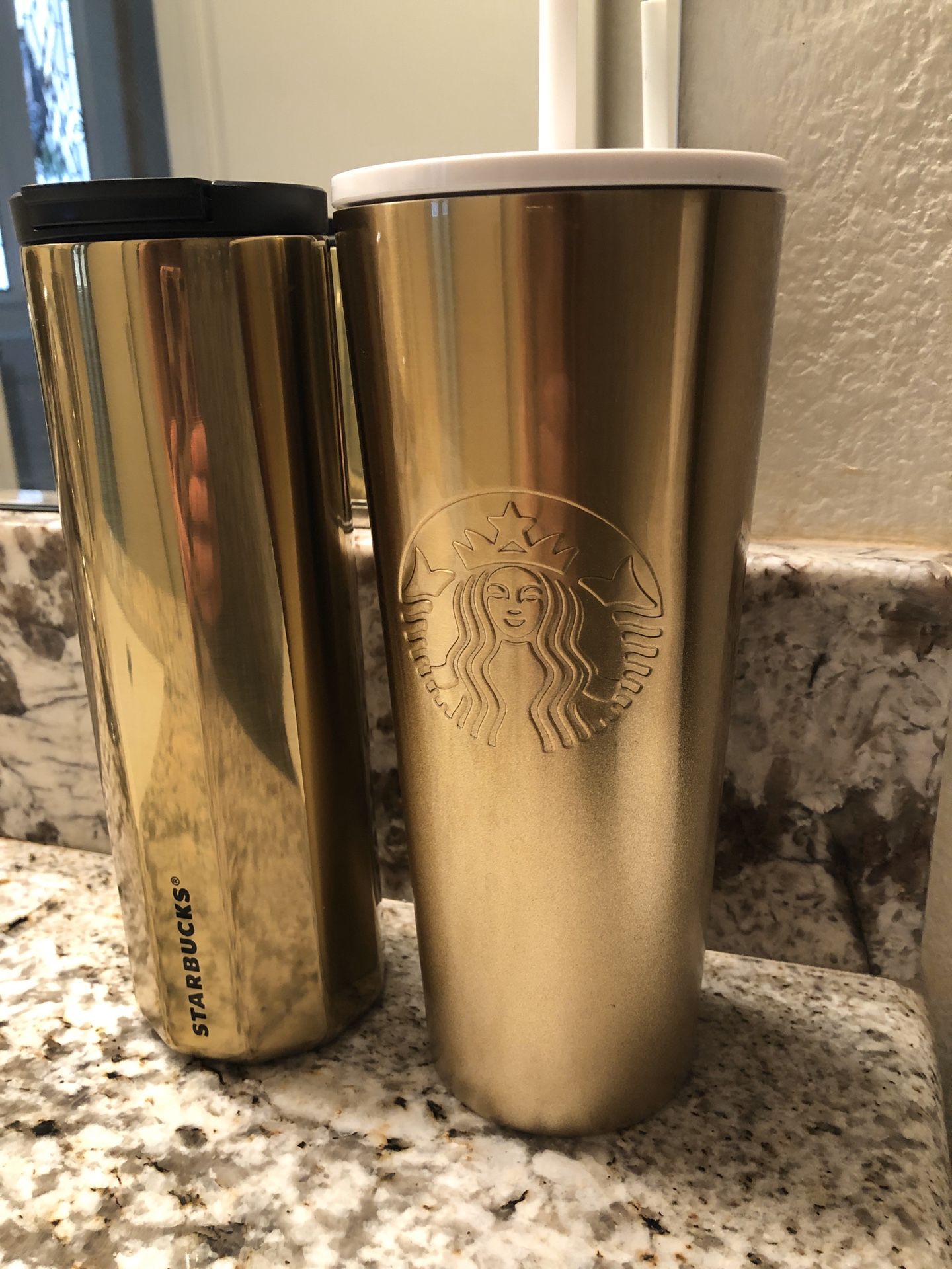 New Gold Starbucks Tumblers