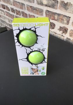 3D decor light tennis ball