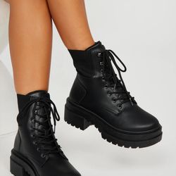 Black Combat Boots 