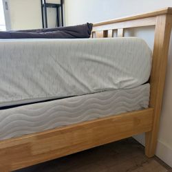 Full-Size Bed Frame + Mattress and Box Spring