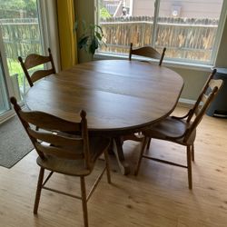 Wood Dining Table And Chairs