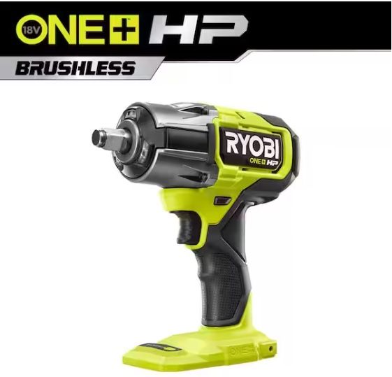 New 600 Ft Lb RYOBI ONE+ HP 18V Brushless 4 Mode 1/2 in Impact Wrench (Tool Only)