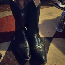 Solid Black Cowboy Boots 