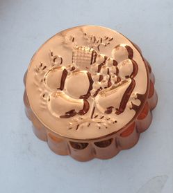 Vintage Fruit Medley Copper Baking Mold Jello Wall Hanger