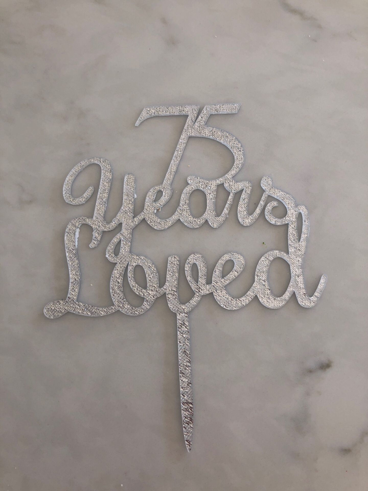 Cake topper 75th