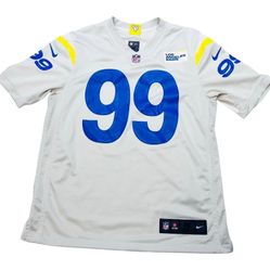 Los Angeles Rams Aaron Donald Jersey Medium Nike Vapor Bone Limited Edition NFL