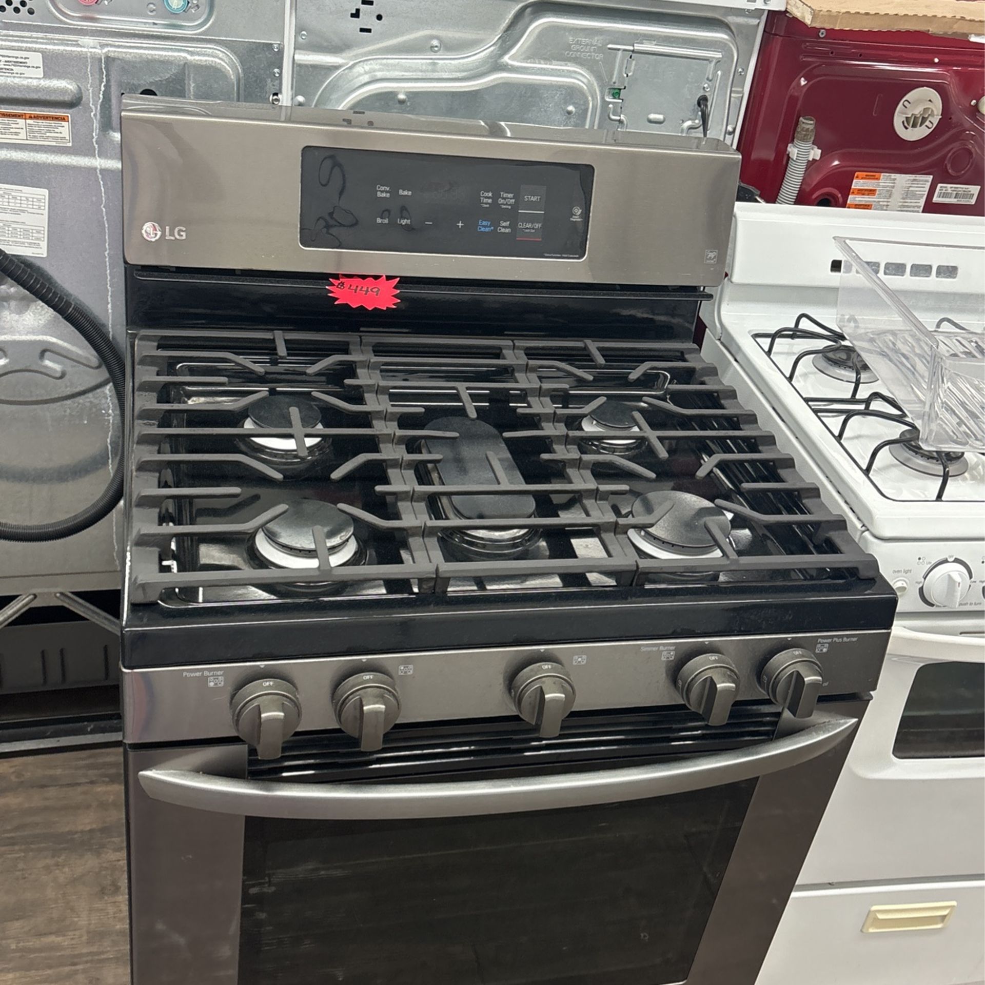 LG BLACK STAINLESS STEEL GAS STOVE