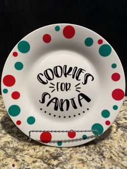 Cookies for Santa plate