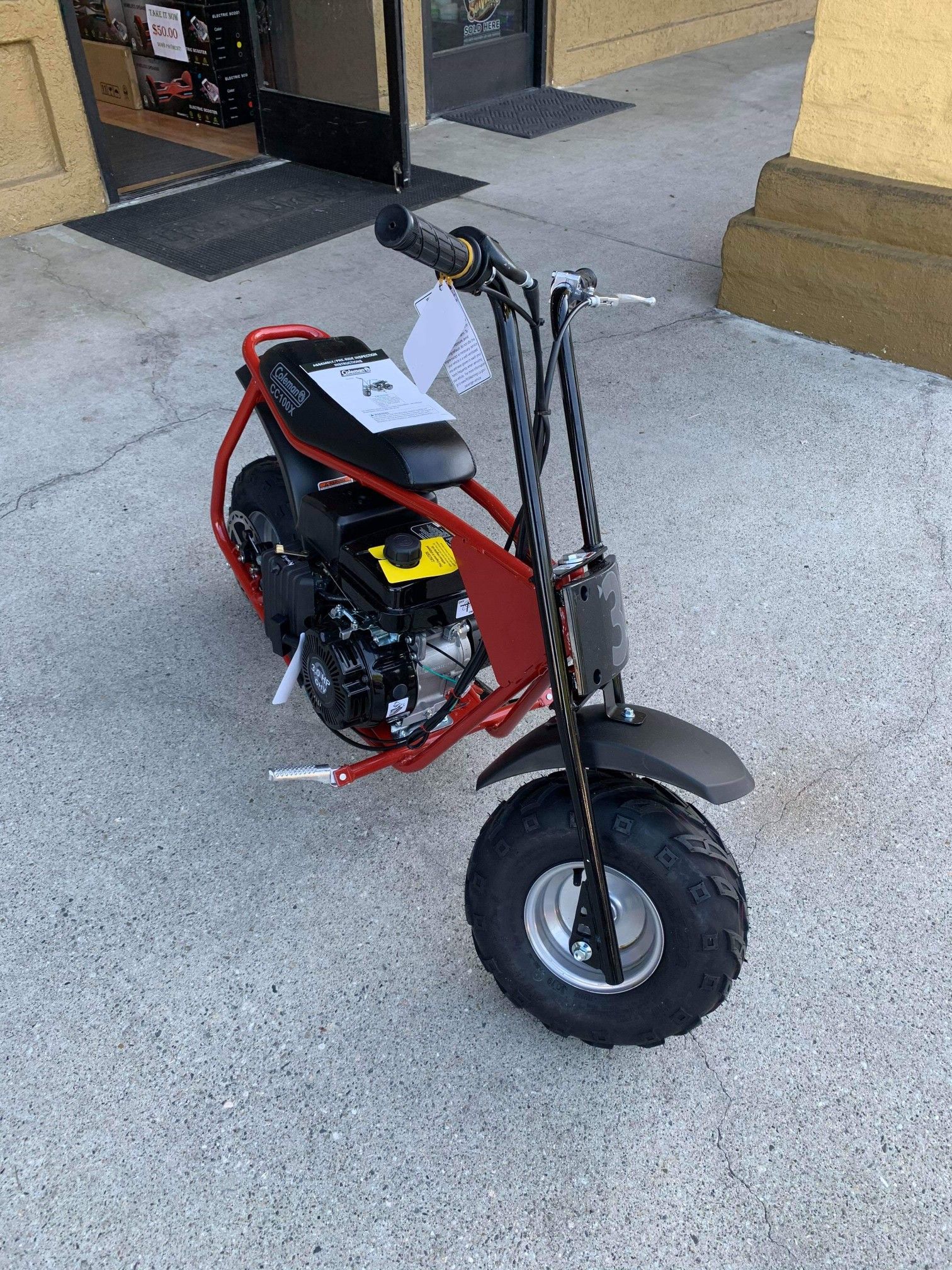 coleman powersports 100cc gas powered trail mini bike
