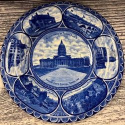 Rowland&Marsellus Co Topeka KS Souvenir Commemorative Cobalt Plate