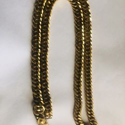 Vintage 32 inch Chain Link Gold Belt