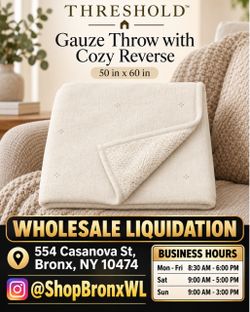 Threshold Gauze Throw with Cozy Reverse