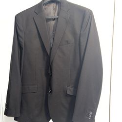 mens Kenneth Cole suit jacket (46L) and mens 36x30 dress pants ralph lauren- Color Black