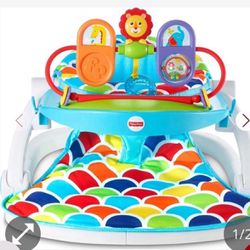 Fisher-Price Deluxe Sit-Me-Up Floor Seat With Toy-Tray Happy Hills  Open box item box is damaged   Missing the toy tray. Sit me up seat only
