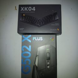 Logitech G502 X Plus Mouse & ProtoArc XK04 Foldable Bluetooth Keyboard