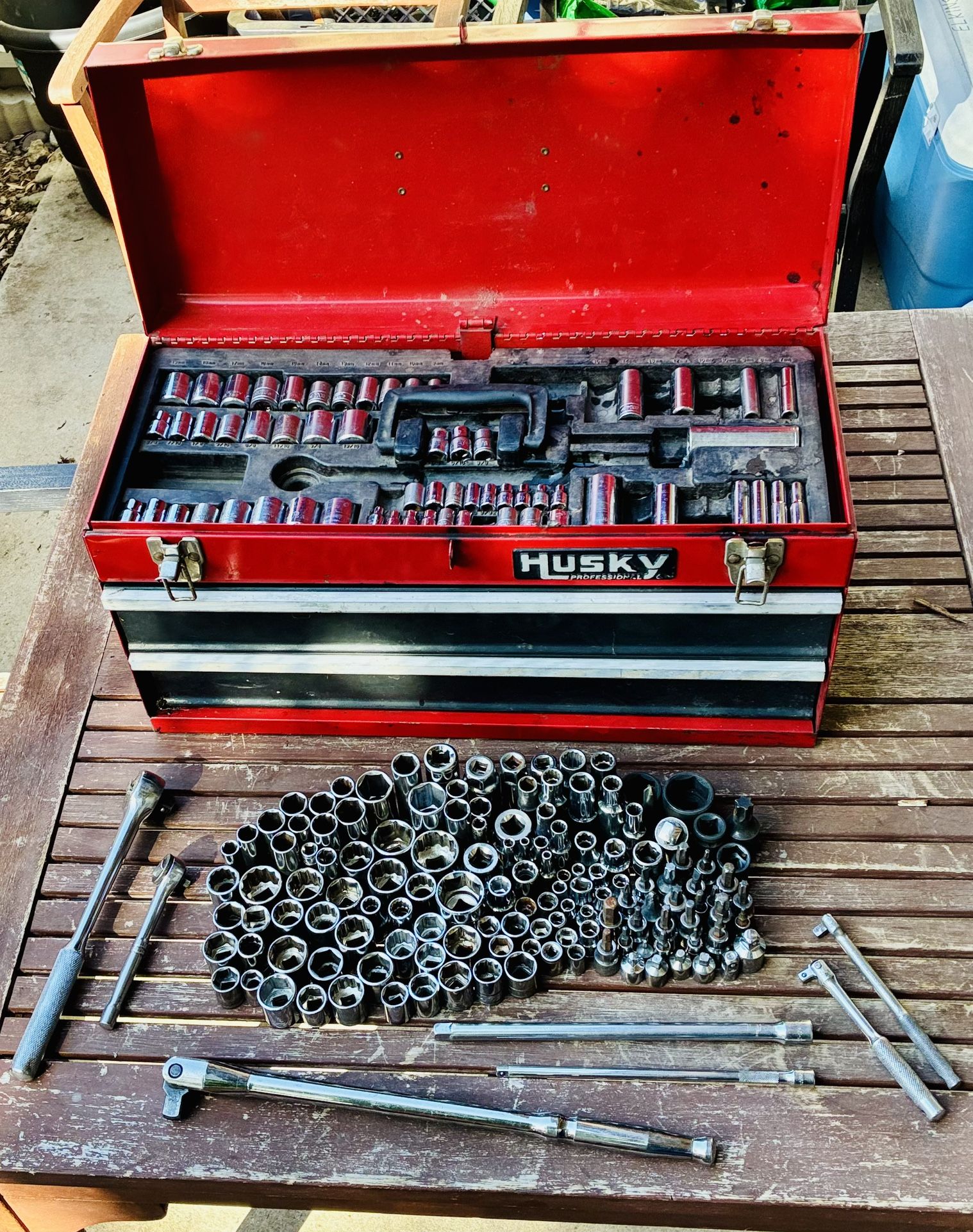Husky Metal Tool Box W/ Drawers
