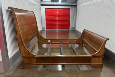 Solid Wood King Sleigh Bed Frame