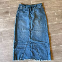 Jean long Half Cut Skirt