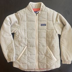 Patagonia Girls Tan Quilted Jacket Size M