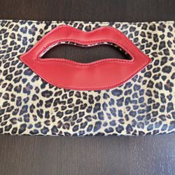 Red Lips Clutch Bag