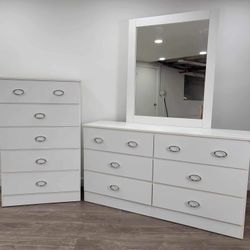 Brand New Dresser with Mirror and Chest / Comoda con Espejo y Gavetero Nuevos … Delivery 🚚 