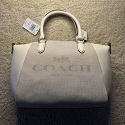 COACH Signature Horse and Carriage Print Elise Satchel Bag