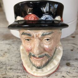 Vintage/ Steampunk/Royal Doultan Character Mini Mug / Beef Eater 1940’s
