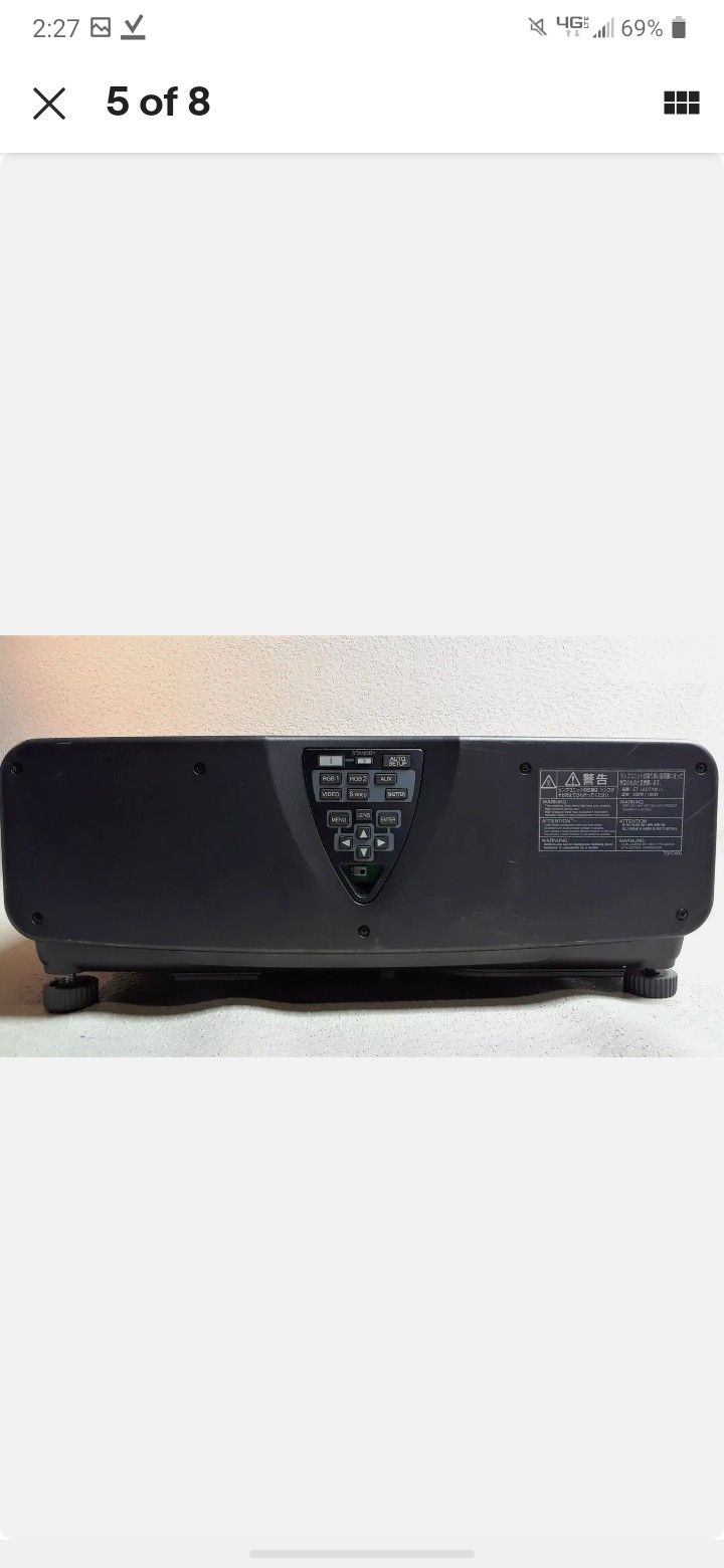 Panasonic PT D7700U K SXGA 7000 Lumens DLP Based Projector #2968