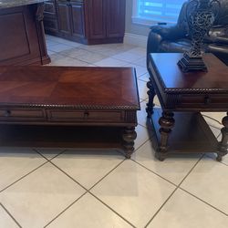 American signature wood table set