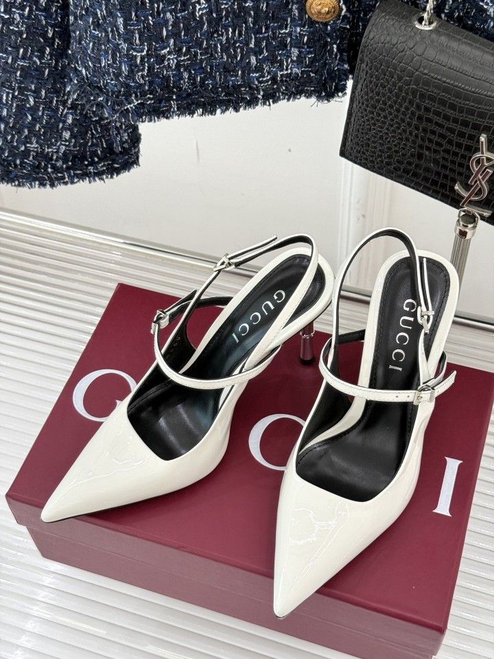 White Saint Laurent shoes