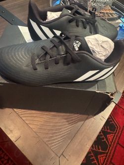 Adidas Predator Black, White Blue Soccer Cleats Brand New Size 5.5