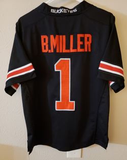 NCAA Ohio State Buckeyes B. Miller#1 Stitched Jersey Brand Nike Size XS Xtra Small