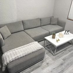 Large Gray Sectional Sofa Couch 🚛 SAME DAY DELIVERY! 