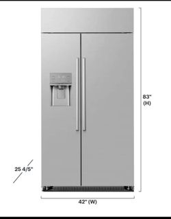 Dacor - 42 in. Wide 24.0 Cu. Ft. Side-by-Side Built-In Refrigerator with Precise Cooling and Externa