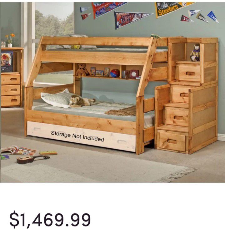 Bunk bed solid wood.