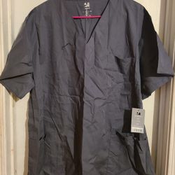 Gray Scrub Top