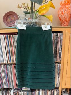 PRICE DROP: PEDRO SERRANO LUXURY LEATHER, 8, lined, FOREST GREEN LAMBSKIN SUEDE
