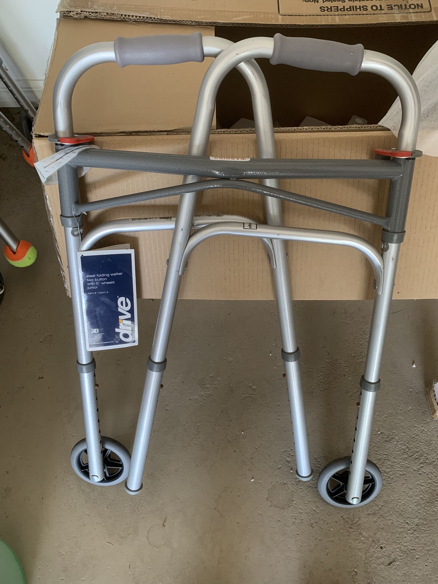 Folding Walker With Wheels - Unused