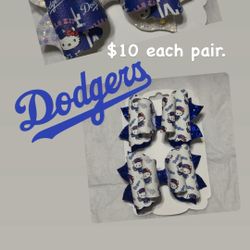 Dodgers Hair Bows 