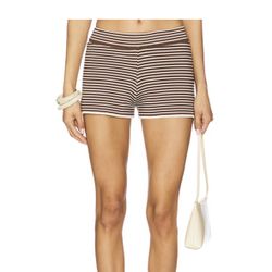 Revolve AZULU ADA Shorts In Espresso Stripe