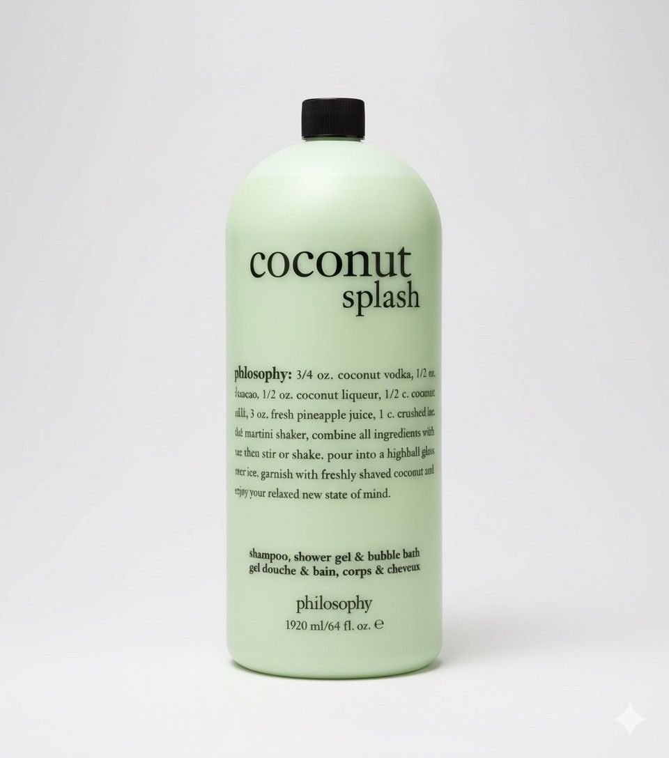 Philosophy, Coconut Splash, Shampoo, Shower Gel, Bubble Bath, 1920 ml 64 oz